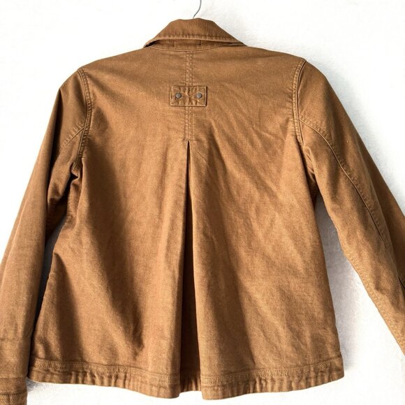 PRANA Womens Nikit Walnut Brown Jacket Size S Snap Front Organic Cotton - Picture 3 of 12